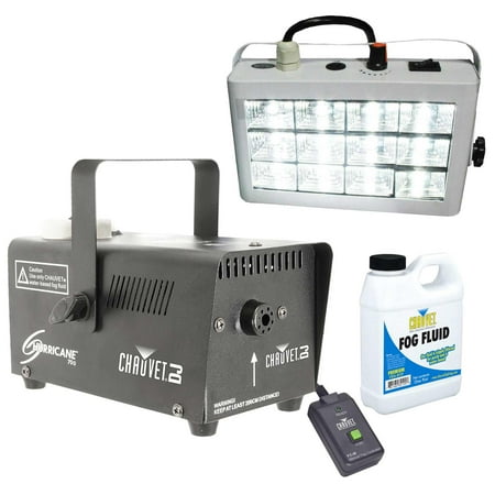 Chauvet DJ Hurricane 700 Fog Machine & White LED Strobe Light Package