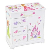Unicorn Musical Jewelry Box with 3 Pullout Drawers, Fairy Princess and Castle Design, Dance of the Sugar Plum Fairy Tune