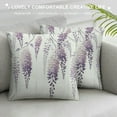 thumbnail image 3 of COMIO Spring Pillow Covers, Purple Lavender Decorative Throw Pillows,Vintage Plant Flower Floral Summer Seasonal Outdoor Decor Pillowcase Cushion Cover for Couch Sofa, 3 of 5