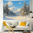 thumbnail image 2 of HVEST Winter Forest Snow MountainTapestry Wall Hanging Snowy Pine Tree Woodland Wall Tapestry for Bedroom Nature Winter Scene Tapestry for Living Room College Dorm Home Decor,60x40 inch, 2 of 5