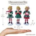 thumbnail image 3 of Elegant Victorian Christmas Girl Set of Three Figurines, 6" Holiday Home Decor, 3 of 7