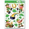 Club Pack of 120 Green Leprechaun and Shamrock St. Patrick's Day Cling Sheets 17"