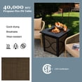thumbnail image 3 of 25 Inch 40000 BTU Propane Fire Pit Table with Lid and Fire Glass, 3 of 6