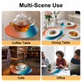 thumbnail image 2 of Orange Blue Ombre Round 13 Inch Placemats Set of 2, Abstract Modern Art Aesthetics HeatResistant Non Slip Place Mats for Dining Table, Wipeable Braided Kitchen Table Mats for Housewarming, 2 of 9