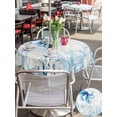 thumbnail image 5 of Outdoor Tablecloths with Umbrella Hole & Zipper, Blue Octopus Coastal Round Tablecloth 54 Inch, Coral Summer Beach Nautical Ocean Blue Waterproof Table Cloth, Patio/Pool/Picnic Table Covers, 5 of 8