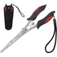 thumbnail image 1 of Stainless Steel Fishing Pliers - Hook Remover & Braid Cutter, Rust - Proof for Saltwater, Split Ring Design - Multi - Function Tools with Sheath and Lanyard, 1 of 7