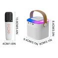 thumbnail image 3 of LOVEVERDOOR Haut-Parleur Bluetooth Portable Mini Microphone Sans Fil Système de Son Karaoké Microphone Domestique Microphone Rechargeable Karaoké Trésor Rose, 3 of 3