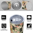 thumbnail image 4 of Pioneer Flower Floral Print Pattern 20oz Skinny Tumbler with Straw & Lid, Double Wall Vacuum Insulated Cup, Leak-Proof, Cup Holder Friendly, Hot 6H Cold 12H, 4 of 6