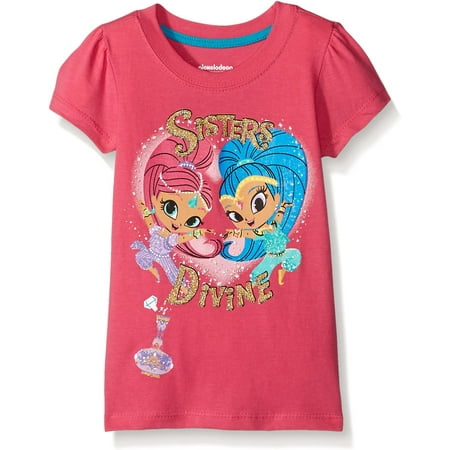 Nickelodeon Girls Shimmer and Shine Short Sleeve Tee Shirts | Walmart ...