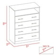 thumbnail image 7 of Miekor Furniture Four Drawer Dresser Wuju, Bedroom, Light Gray / White W4US0145, 7 of 7