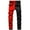 Red, variant on MRULIC jeans for men Pants Casual Patchwork Fashion Stretch Men's Hop Denim Skinny Straight Street Jeans With Pockets Men's pants Men Jeans White + 32