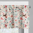 thumbnail image 5 of Ambesonne Christmas Valance & Curtain, Vintage Xmas, 55"x30", Petrol Blue Brown, 5 of 6