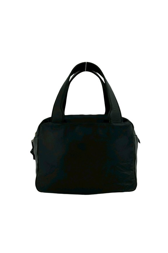 Pre-Owned LOEWE Vintage Anagram Logo Nappa Leather Handbag Mini Tote Bag Black 92663