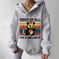 thumbnail image 2 of WEAIXIMIUNG Oversized Sweatshirt First Of All I'M A Letter Printed Hoodie for Women, 2 of 4