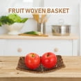 thumbnail image 3 of STRANDCHIC Brown Plastic and Iron Woven Basket Storage for Home Fruit Vegetable and Snack Organizer, 3 of 6