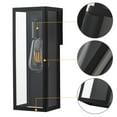 thumbnail image 2 of C Cattleya 2-Pack Black Outdoor Wall Lantern Sconce with Clear Tempered Glass, 2 of 6