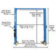 thumbnail image 6 of Atlas Automotive Equipment 9OHSC-SS 2-Post Vehicle Overhead Lift, 11’9” Minimum Ceiling Height, 9,000lb Capacity, Clear Floor, 11'10" Height, 3-Stage Front and 2-Stage Rear Arms, For DIY/Hobbyists, 6 of 12