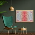 thumbnail image 2 of Ethnic Wall Art with Frame, Eastern Cultural Folk and Mystic Boho Ombre Mandala Art Design Illustration, Printed Fabric Poster for Bathroom Living Room, 35" x 23", Grey Red, by Ambesonne, 2 of 2