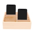 thumbnail image 3 of OULII Cell Phones Storage Box Desktop Wooden Organizer Khaki Display Classroom 1Set, 3 of 8