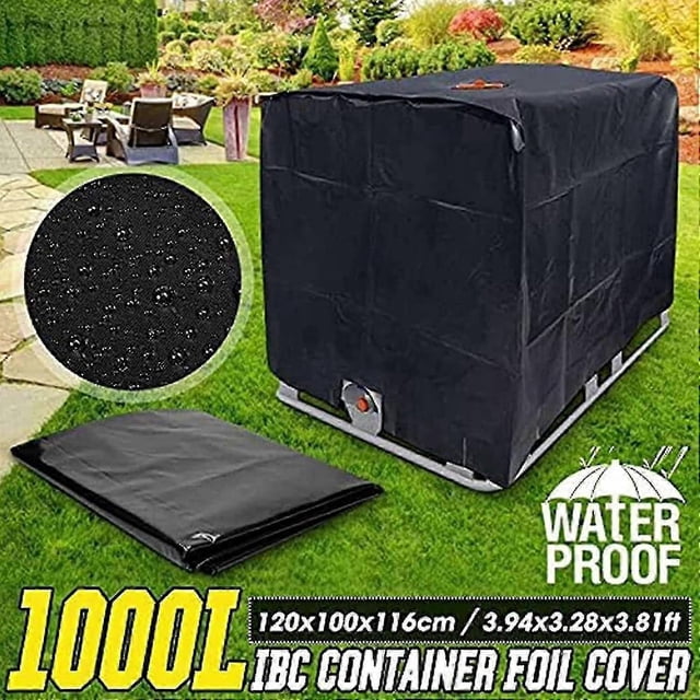 Black/green Ibc Water Tank Protective Cover, 1000l Anti-uv Dust Cover For Container Rainwater Catch Tank Tarpaulin Protective Uv Film,a