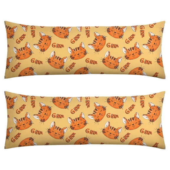 Watercolor Cat Art Body Pillow Cover 20x54 - Full Length Pillow Case with Invisible Zipper - Skin-Friendly Maternity Pillow Cover for Side Sleepers