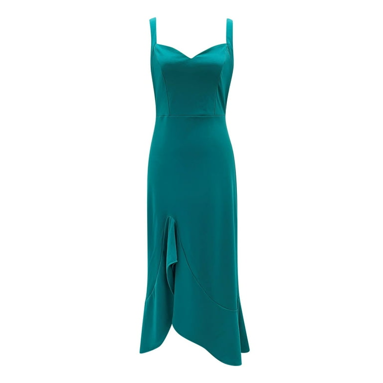 slim fit dress slacks Sexy Lace Teal Green One-shoulder Side-slit A-line Long Prom Dress, PD –  SposaBridal