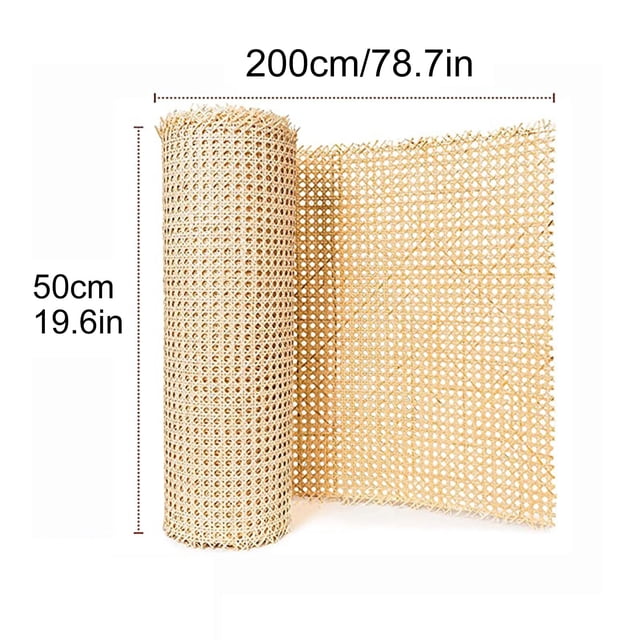 BUYISI 35-60Cm Width 1/1.5/2 Meters Length Plastic Rattan Cane Webbing Roll Wicker Sheet Outdoor Chair Table Furniture Repair Material N