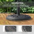thumbnail image 4 of Outsunny 18" Round Decorative Resin Rose Umbrella Pole Holder w/ Bronze Finish, 4 of 9