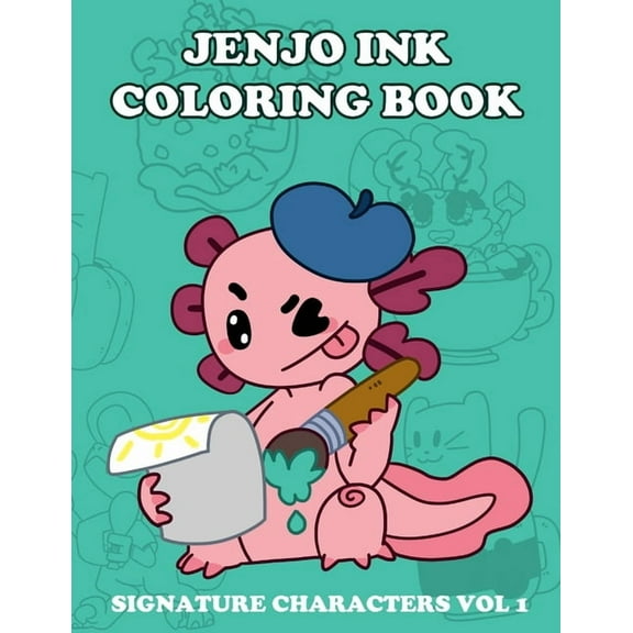 Jenjo Ink Coloring Book: Signature Characters, (Paperback)