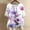 Purple, variant on Black and Friday Discounted Items under $5 GaThRRgYP Womens Tops Short Sleeve Pullover,Plus Size Tunic Tops for Women Clothes,Women's Casual Round Neck Button Printed Short Sleeve Blouse Red XL