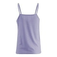 thumbnail image 5 of TRUBKH Camisole Tops for Women Spaghetti Strap Tank Top Crop Tank Tops for Women Long Tank Tops for Women V Neck Lace Lace Fashionable Camisole Vest Crop Tank Tops for Women Light Violet S, 5 of 6