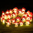 thumbnail image 1 of Luces decorativas 10 pies 30 LED luces de cadena de hongos alimentadas por batería con 8 modos de iluminación temporizador remoto para decoración del hogar, 1 of 5