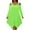 01 Green, variant on Women's Handkerchief Hem Plus Size Dress - Loose Cold Shoulder Long Sleeve A-Line Swing Wedding Guest Dresses