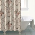 thumbnail image 5 of Floral Shower Curtain Watercolor Botanical Bathroom Decor Rustic Flower Design Fabric Bath Curtain for Tub Country Style Home Accessories with Hooks，72x84in(180*210cm), 5 of 5