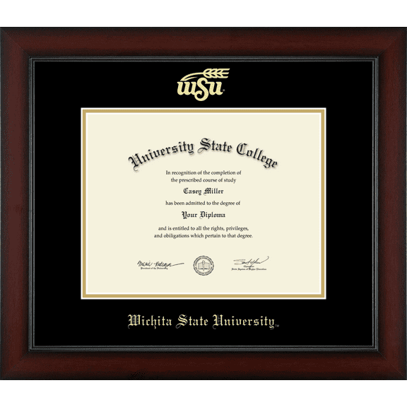 Wichita State University Diploma Frame, Document Size 11" x 8.5"