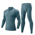 thumbnail image 3 of Frnrwgo Men's Thermal Underwear Set Fleece Lined Stand Collar Long Sleeve Base Layer XXS-XXL for Winter, 3 of 8