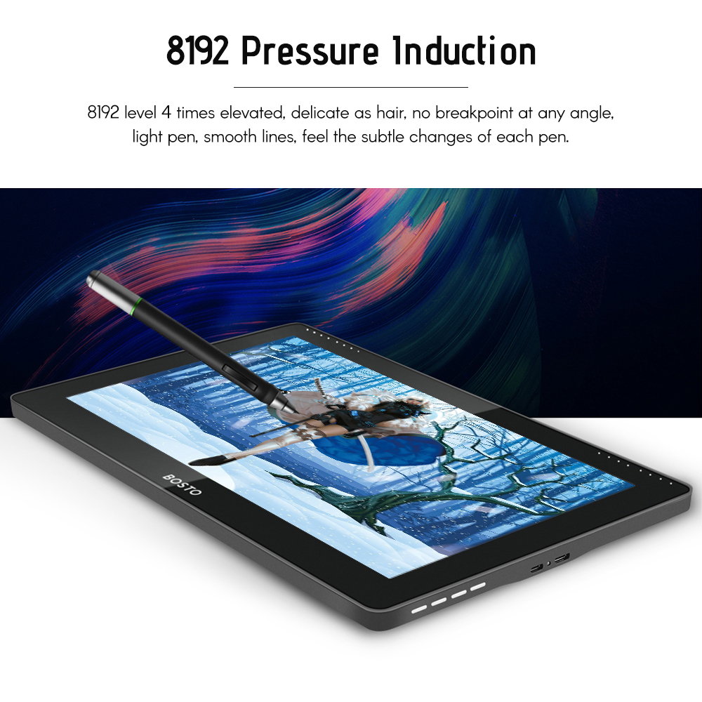 BOSTO BT-16HDK Portable 15.6 Inch H-IPS LCD Graphics Drawing Tablet Low Consumption Drawing Tablet - image 3 of 7