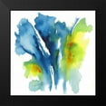 thumbnail image 2 of Combs, Joyce 12x12 Black Modern Framed Museum Art Print Titled - Neon Floral Blue, 2 of 5