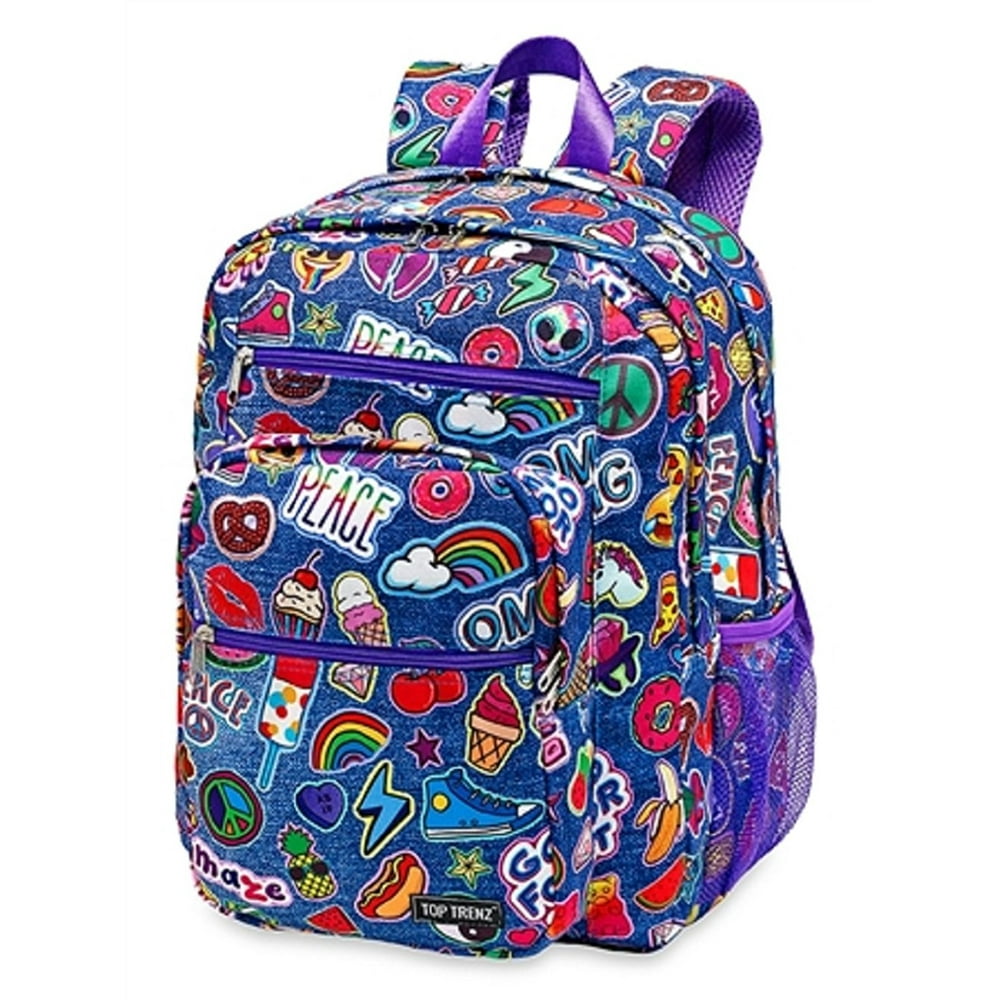 Top Trenz Inc Scented 5 Zipper Backpacks (Patch V2 BP)