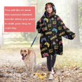 thumbnail image 4 of Wearable Oversized Blanket,Neon Controllers Games Icons Black Pattern Wearable Blanket Hoodie for Adults,Cozy Hooded Blankets with Super Pockets,Super Warm Fuzzy Pullover for Women & Men, 4 of 6