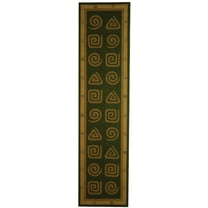 SAFAVIEH Chelsea Lucetta Abstract Geometric Wool Runner Rug, Green, 2'6" x 10'