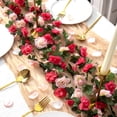 thumbnail image 2 of Duslogis 5 Pcs 39.4 Ft Flower Garland,Rose Garland,Pink Flower Vines for Decoration, Wedding, Garden, Wall Decoration,Backdrop,Bedroom,Birthday Party (Pink), 2 of 7