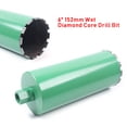 thumbnail image 4 of 6” 152mm Modern Green Diamond Wet Core Drill Bit for Concrete Stone Brick 1-1/4"-7 Thread for Wall Openings, 4 of 15