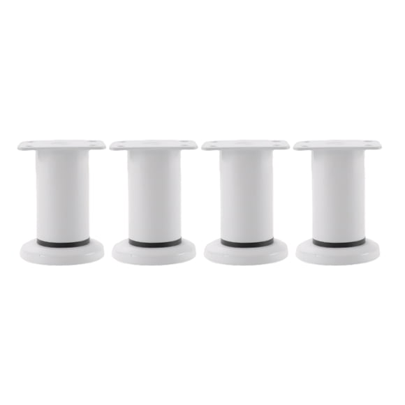 Inteprter Muebles de metal ajustables, camas, altura creciente, altura antideslizante con muebles de altura, todo aumento de altura Decoración del hogar blanco 4 piezas【 8-12 cm】