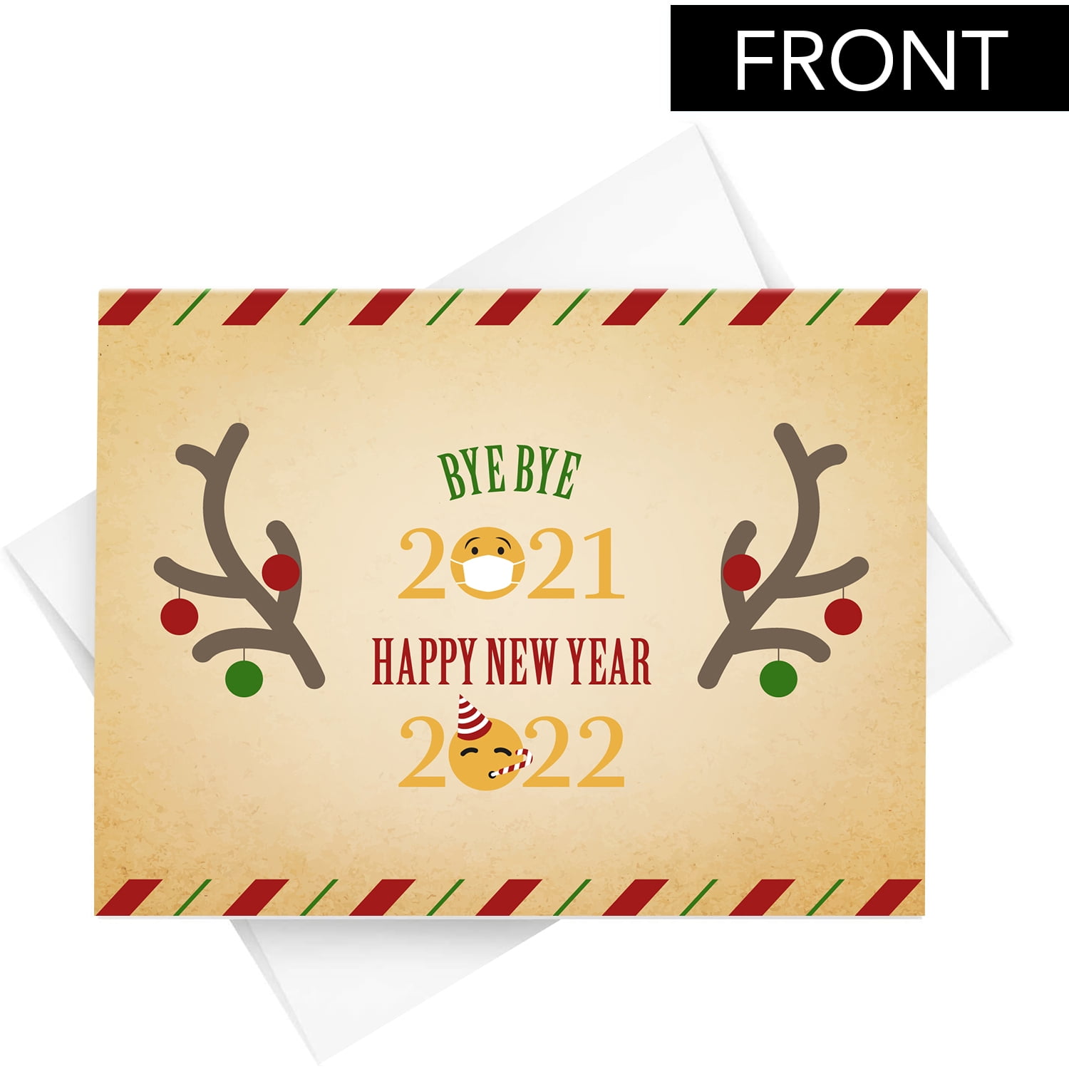 Set ofHappy New Year 2021 New Years Mailer Envelopes Included M31-M003 