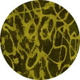 thumbnail image 1 of Ahgly Company Machine Washable Indoor Round Persian Yellow Bohemian Area Rugs, 3' Round, 1 of 4