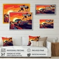thumbnail image 4 of Designart "Black And Purple Muscle Car Melodies" Cars Off-Road Wall Art Living Room, 4 of 5
