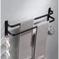 thumbnail image 5 of Yougang Bathroom Towel Racks, Black Wall Mounted Towel Bars For Shower And Kitchen, Waterproof Door Bars With Double Hook-SHUNJING, 5 of 5