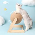 thumbnail image 4 of TIMIFIS Cat Toy Cat Scratching Board Cat Toy Wooden Cat Scratching Ball Grinding Claw Hand Wrapped Sisal Rope Cat Climbing Frame Durable Cat Scratching Post Pet Supplies Interactive -, 4 of 9
