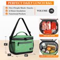 thumbnail image 3 of OPUX Insulated Lunch Bag for Men Women, Leakproof Kids Lunch Box, Green, 3 of 8
